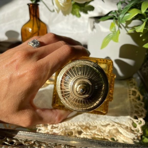 VINTAGE | Amber Glass Regency Core Capital Collectible Bottle - Picture 5 of 5